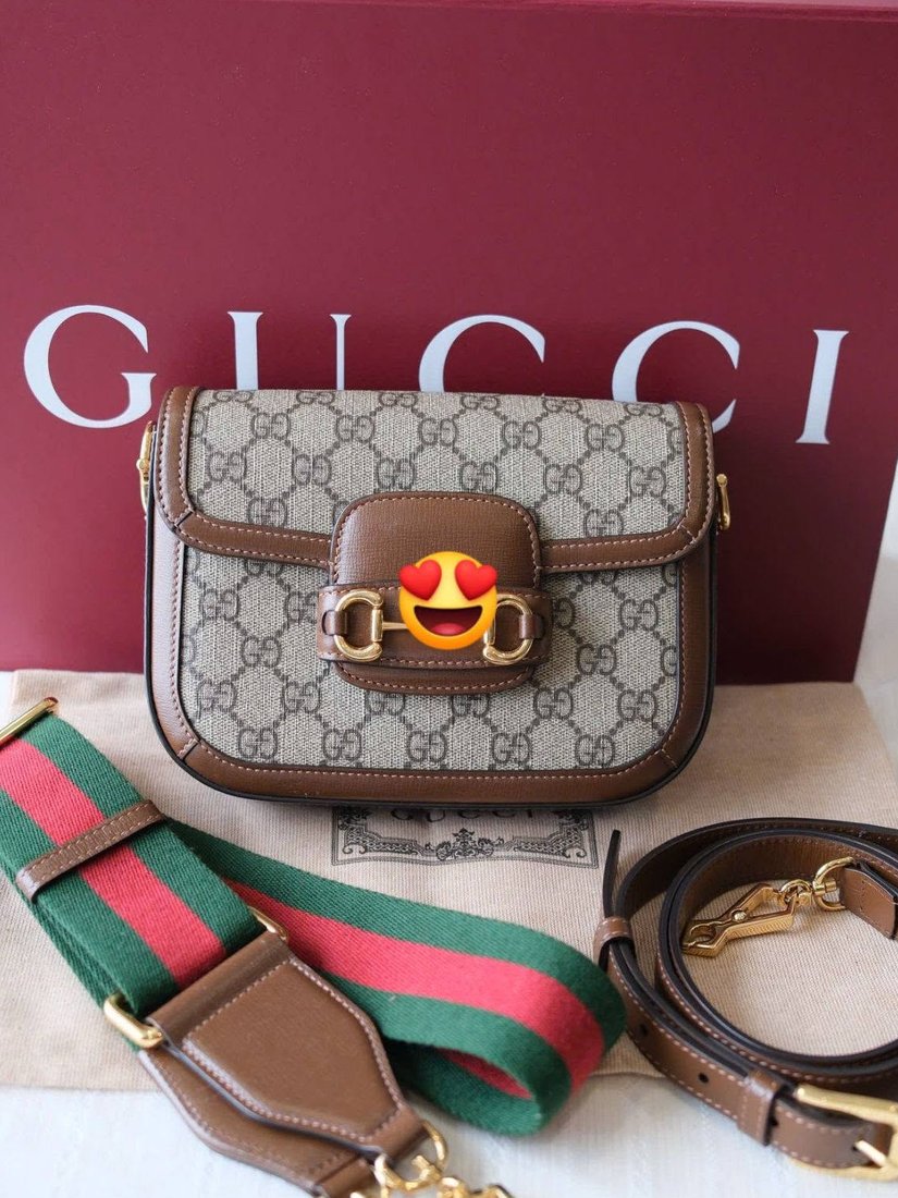 Gucci Ophidia GG Supreme mini shoulder bag with the green and red web strap
